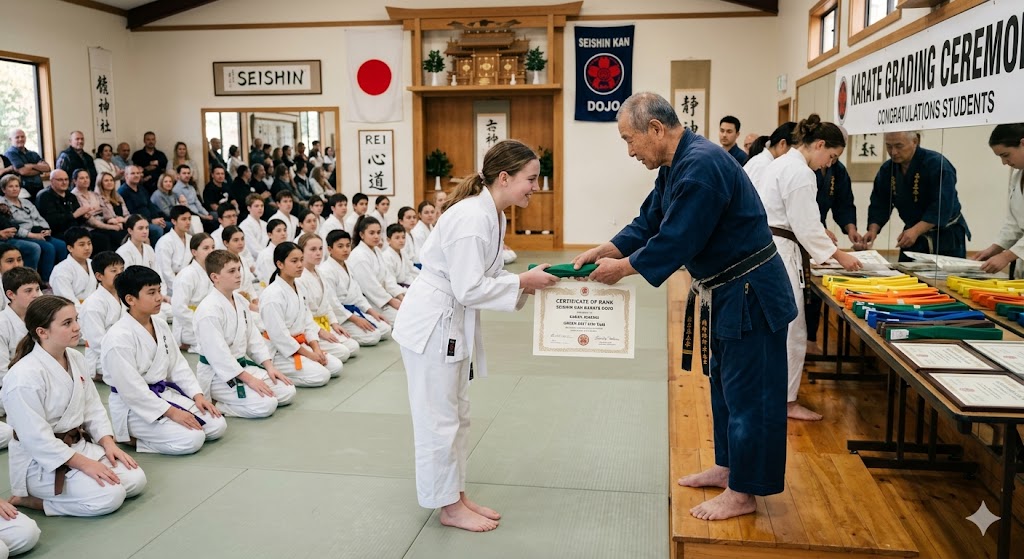 Distribution of Karate Belts and Certificates